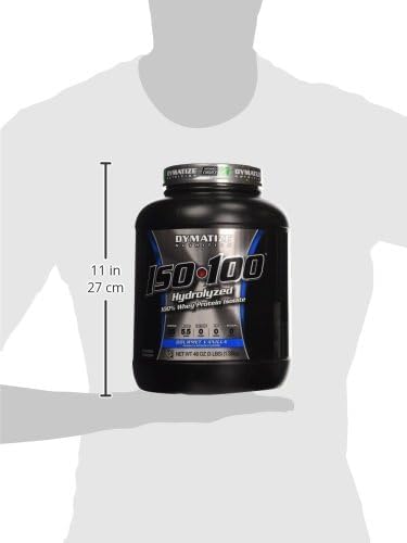 Dymatize ISO100 Whey Protein Powder Isolate, Gourmet Vanilla, 25g of Protein, 5.5g BCAAs, Less Than 120 Cal., Gluten Free, 1g Fat, 1g Sugar, 2g Carb (20 Servings)