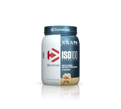 Dymatize ISO100 Whey Protein Powder Isolate, Gourmet Vanilla, 25g of Protein, 5.5g BCAAs, Less Than 120 Cal., Gluten Free, 1g Fat, 1g Sugar, 2g Carb (20 Servings)