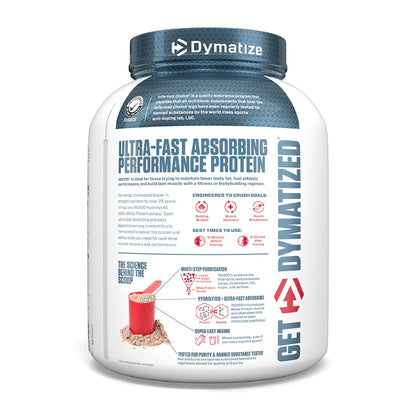 Dymatize ISO100 Whey Protein Powder Isolate, Gourmet Vanilla, 25g of Protein, 5.5g BCAAs, Less Than 120 Cal., Gluten Free, 1g Fat, 1g Sugar, 2g Carb (20 Servings)