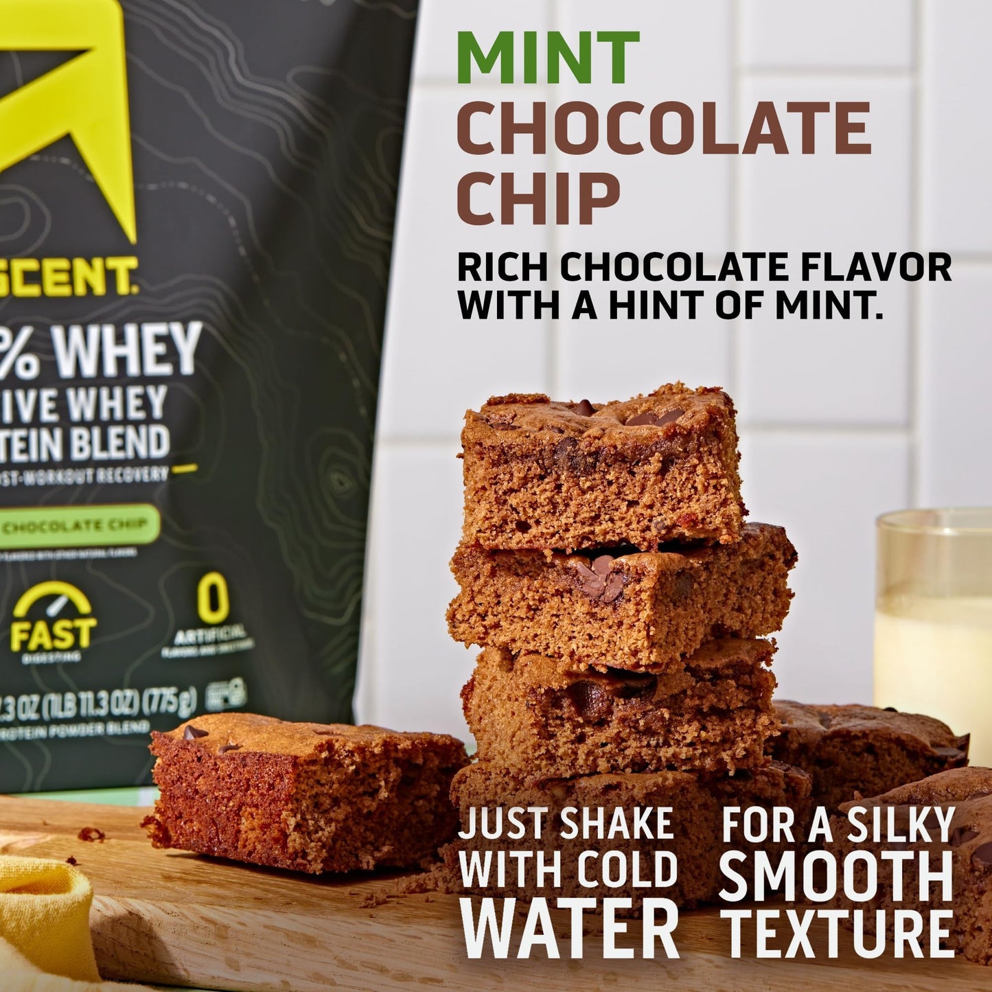 Ascent 100% Whey, Native Whey Protein Blend - Clean Post Workout Recovery, Digesting, Zero Artificial Flavors & Sweeteners, Gluten Free, 5.5g BCAA, 2.6g Leucine, Vanilla Bean 4 lb.